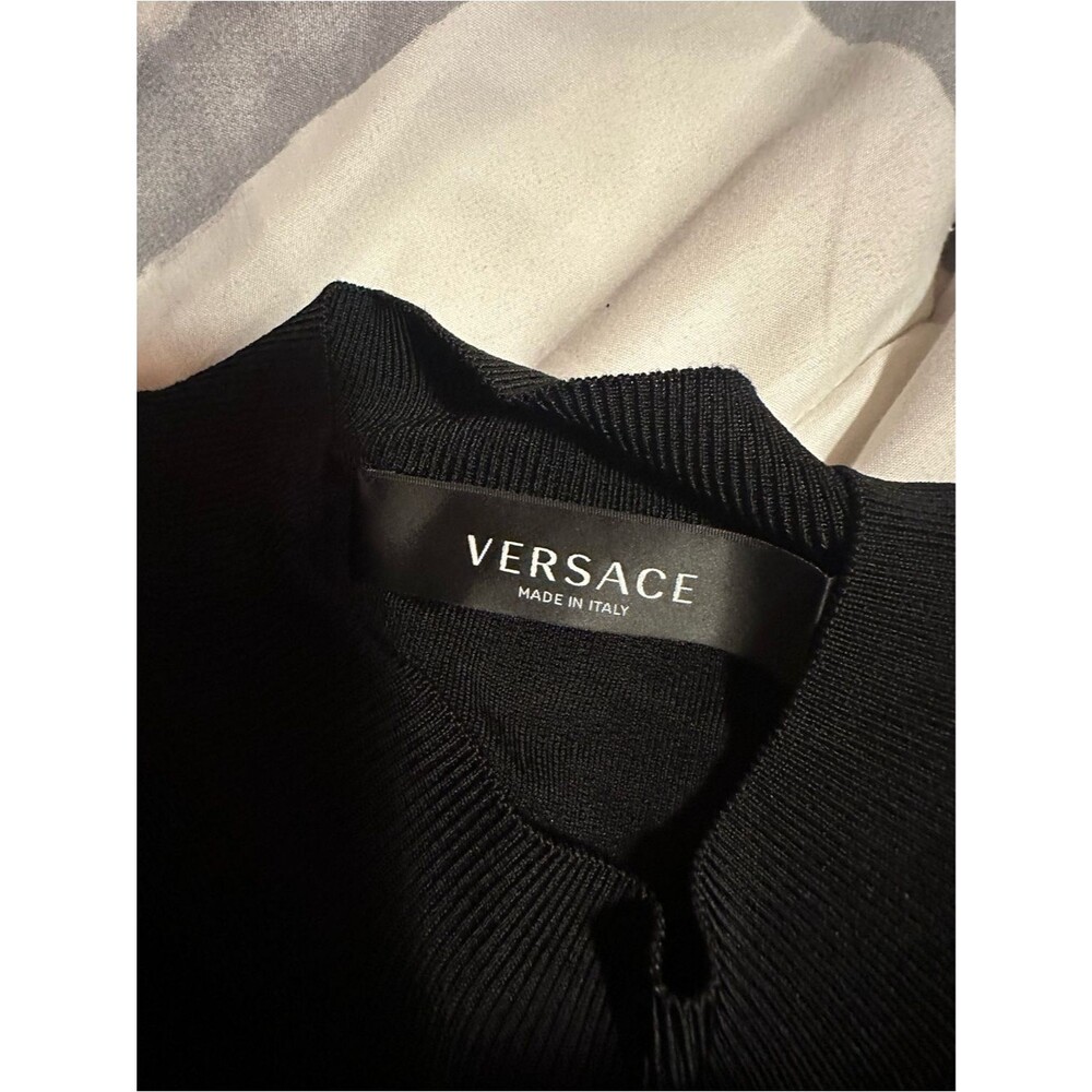 Versace Black Textured Crewneck Sweater - Picture 6 of 10